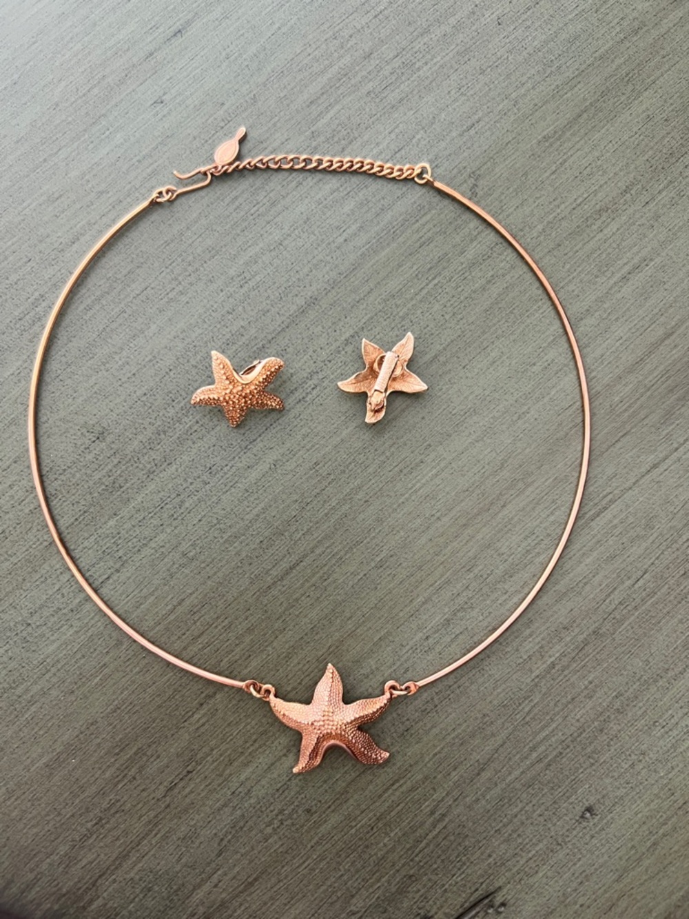 Vintage Sarah Coventry Star Fish Choker Necklace and Earring Set